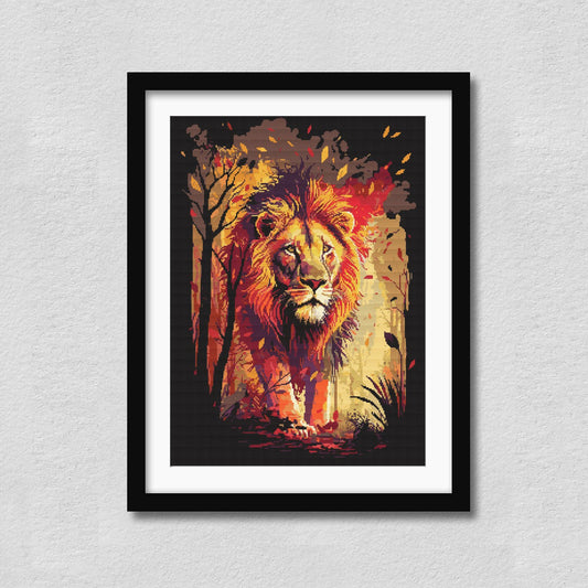Lion Cross Stitch Pattern - PDF Pattern - Etsy image 1