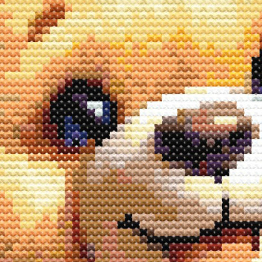 Teddy Bear Cross Stitch Pattern with Honey Jar and Bumblebee, Nursery Wall Art, Baby Room Decor - digital cross stitch pattern by Stitch Junction