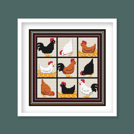 Farmhouse Chicken Cross Stitch Pattern - PDF Pattern - Etsy image 1