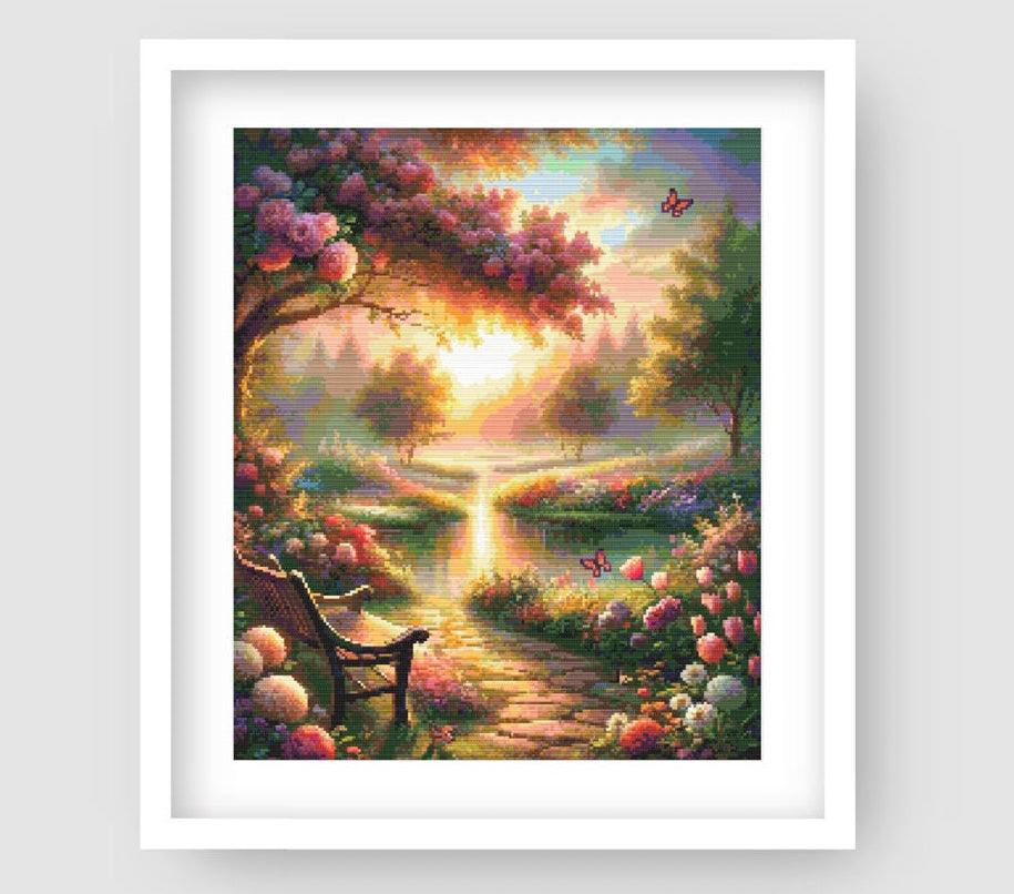 Gardens & Floral Cross Stitch Patterns