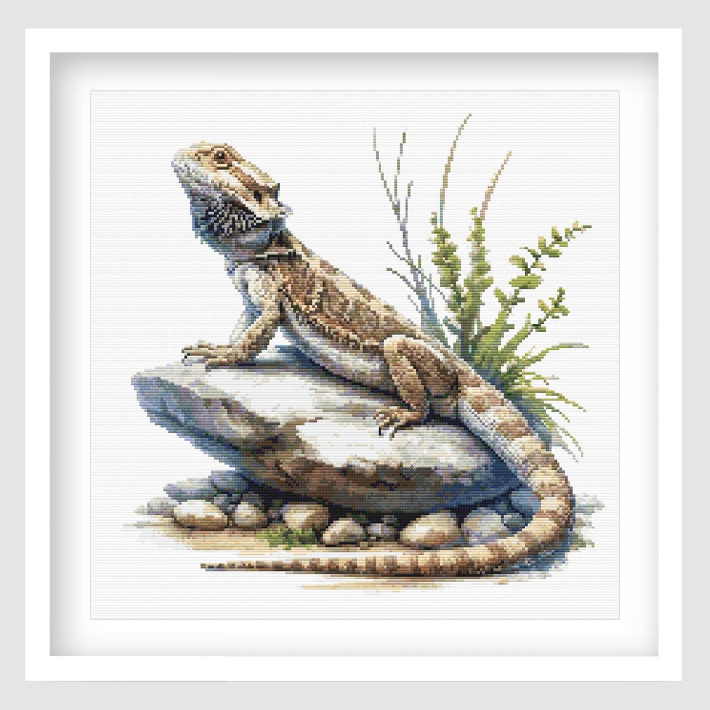 Bearded Dragon Lizard Cross Stitch Pattern
