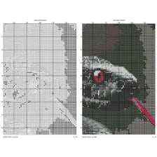 Gothic Snake and Roses cross stitch pattern digital PDF gallery preview