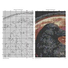 Raven Under a Blood Moon cross stitch pattern digital PDF gallery preview