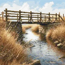 Rustic Wooden Bridge cross stitch pattern digital PDF gallery preview