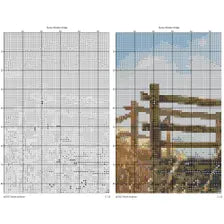 Rustic Wooden Bridge cross stitch pattern digital PDF gallery preview