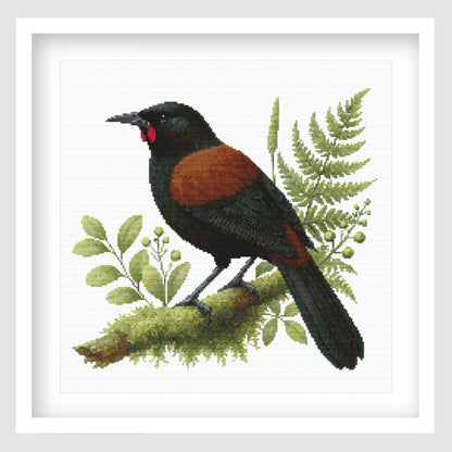 New Zealand Saddleback Cross Stitch Pattern