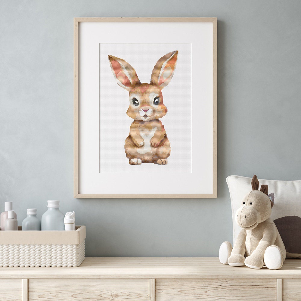 Baby Rabbit Cross Stitch Pattern - digital cross stitch pattern by Stitch Junction