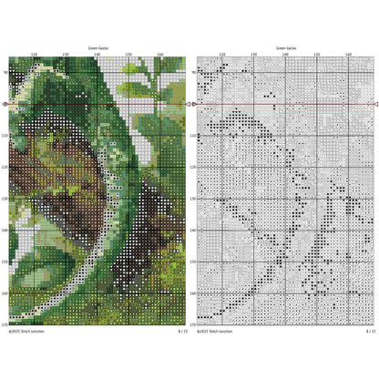 Gecko  cross stitch pattern chart