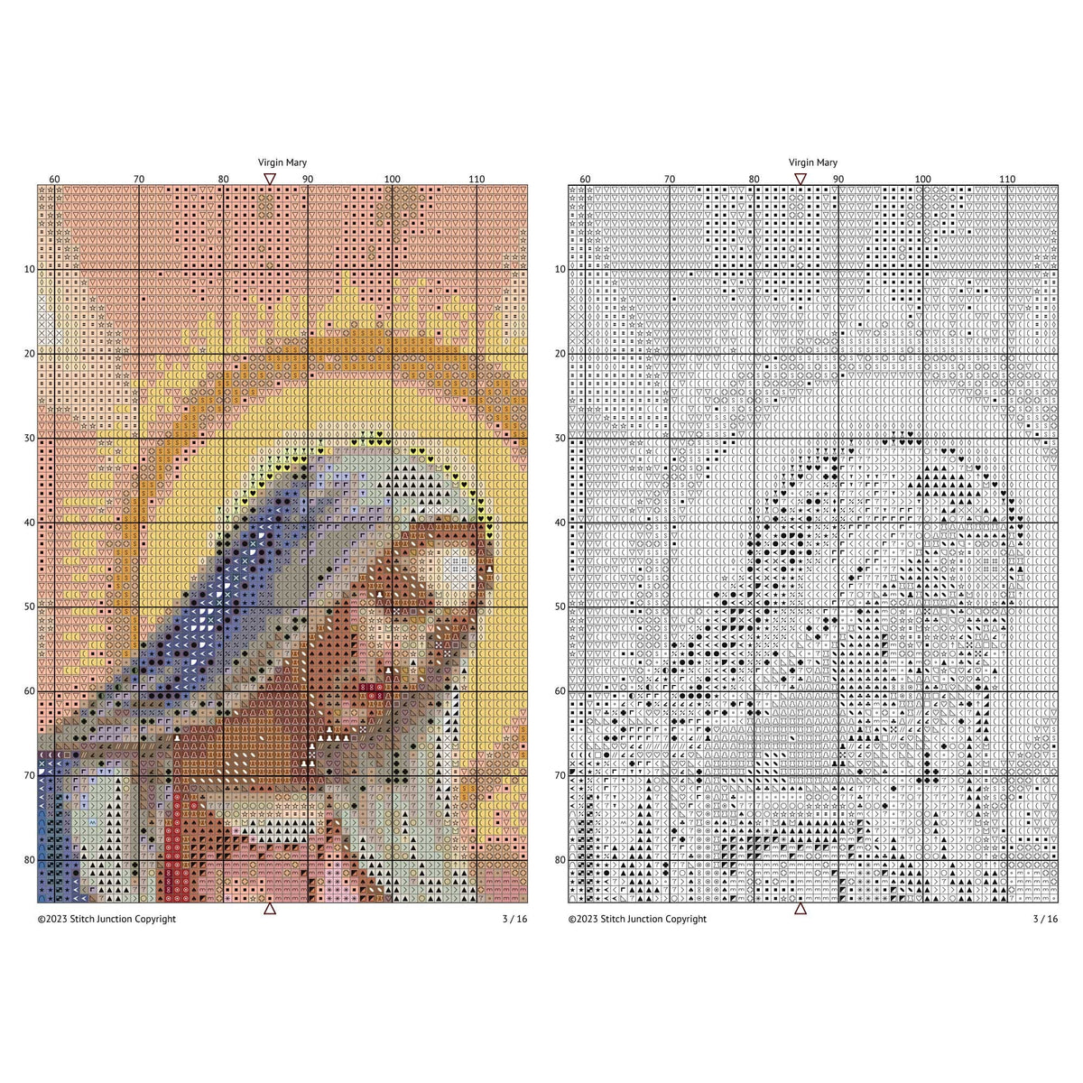 Virgin Mary Cross Stitch Pattern - PDF Pattern - Etsy image 6