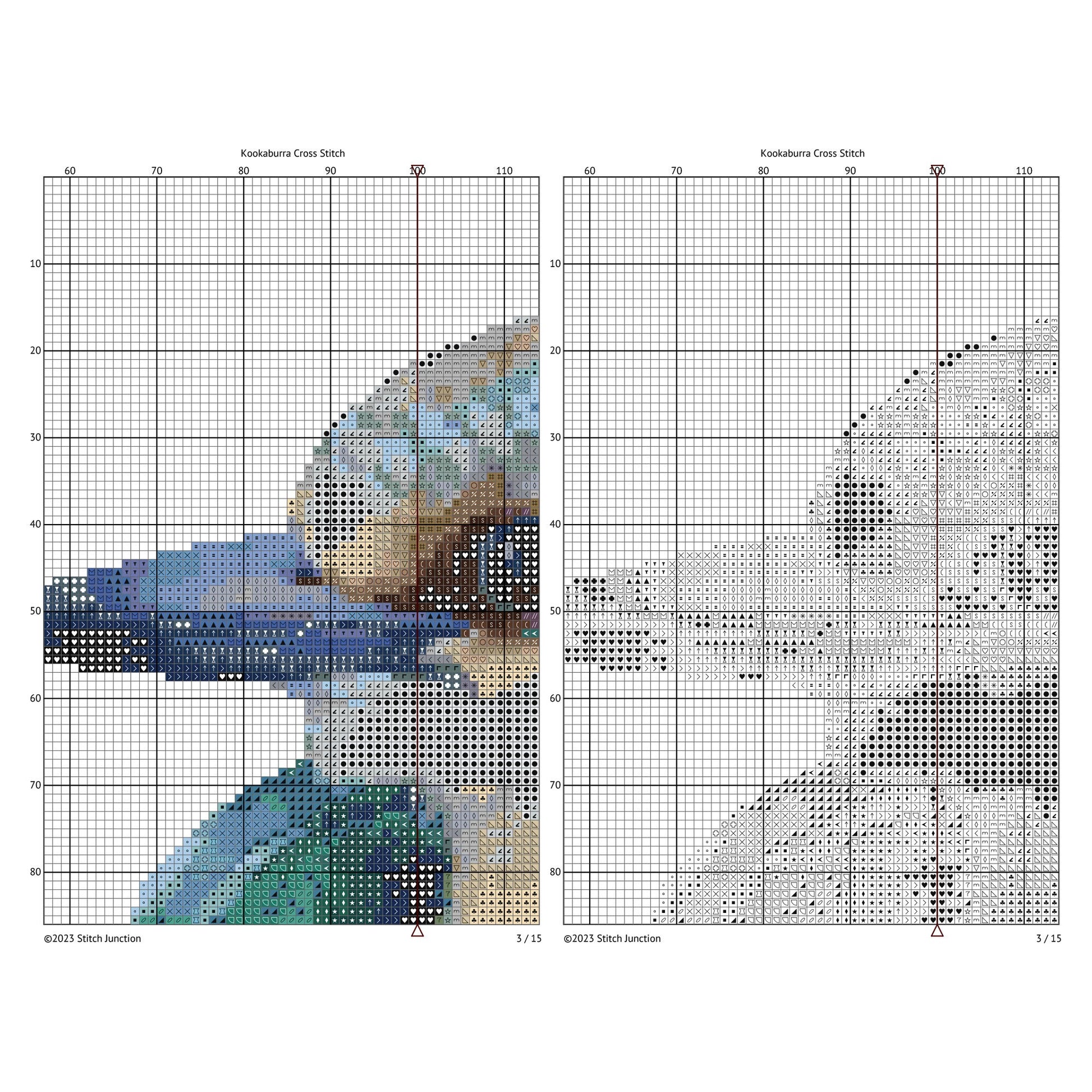 Kookaburra Cross Stitch Pattern - digital cross stitch pattern by Stitch Junction