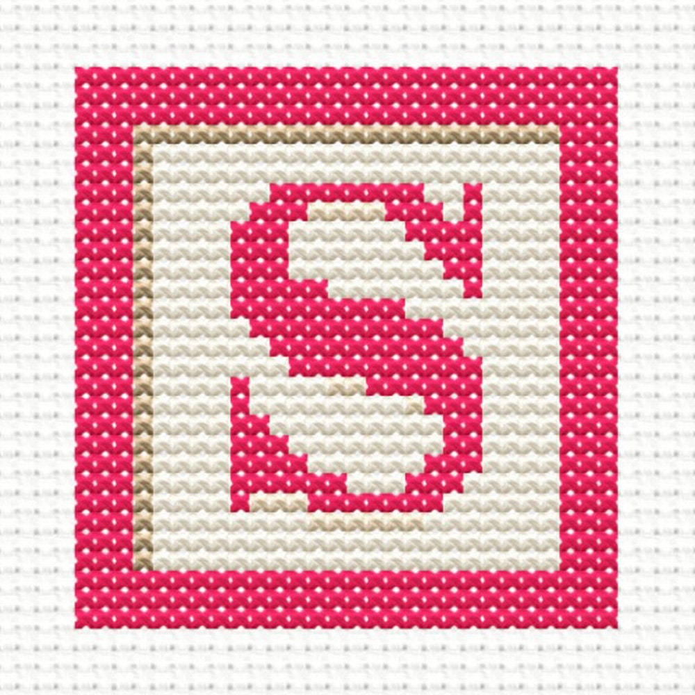 Alphabet Block Letters Cross Stitch Pattern, Alphabet Letter Set, Instant Download - digital cross stitch pattern by Stitch Junction
