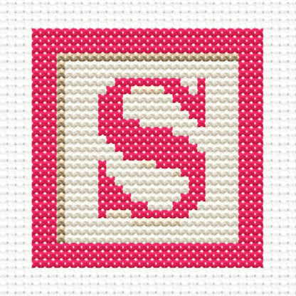 Alphabet Block Letters Cross Stitch Pattern, Alphabet Letter Set, Instant Download - digital cross stitch pattern by Stitch Junction