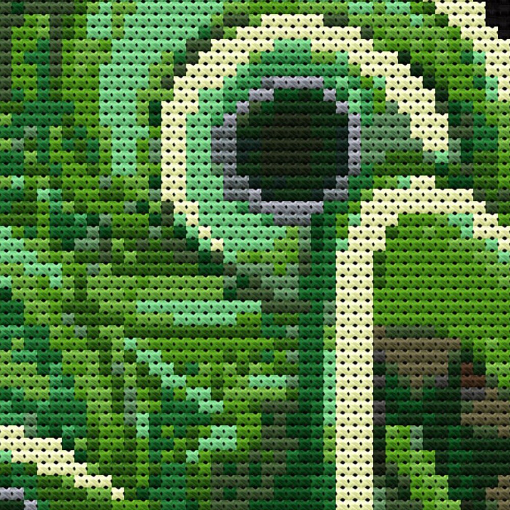 Hei Tiki Cross Stitch Pattern, New Zealand Maori Hei Tiki Embroidery Pattern - digital cross stitch pattern by Stitch Junction