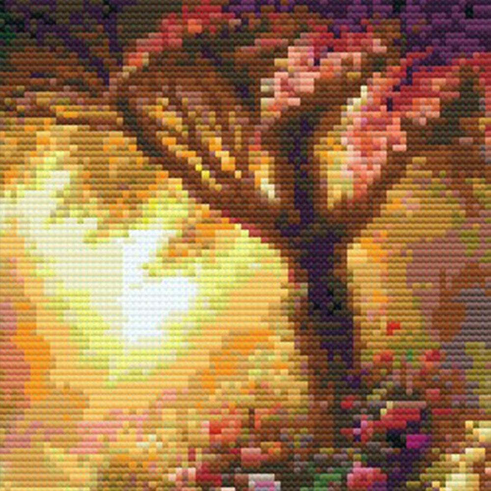 Sunrise Garden Stitch Pattern, Serene Landscape Cross Stitch Pattern - digital cross stitch pattern by Stitch Junction