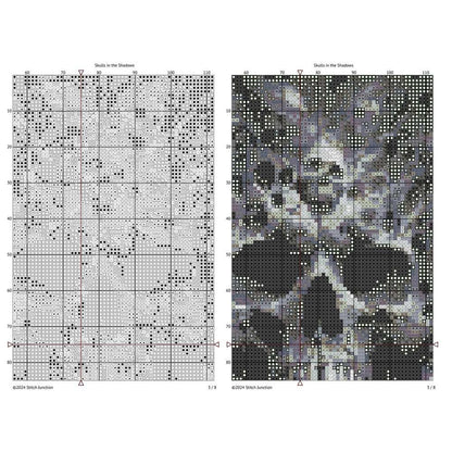 Gothic Skulls Cross Stitch Pattern - PDF Pattern - Etsy image 3
