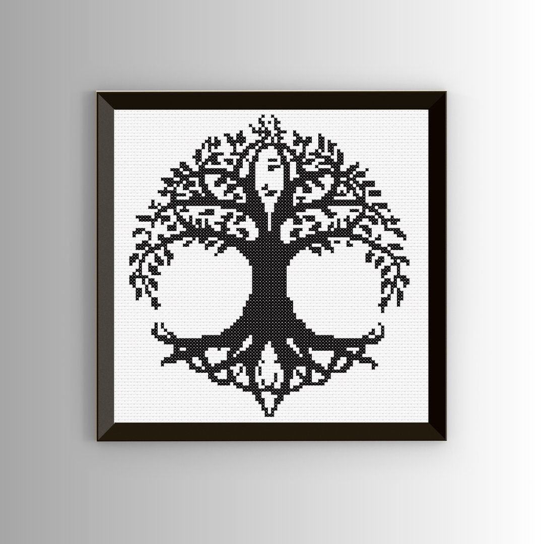 Celtic Tree of Life Cross Stitch Pattern: Beginner One-Color Design (PDF Pattern) - Etsy image 2