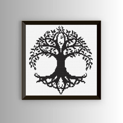 Celtic Tree of Life Cross Stitch Pattern: Beginner One-Color Design (PDF Pattern) - Etsy image 2