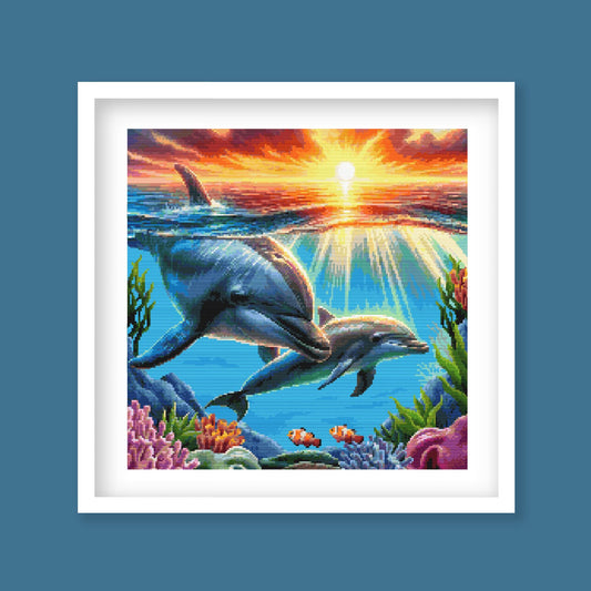 Dolphin Cross Stitch Pattern - PDF Pattern - Etsy image 1