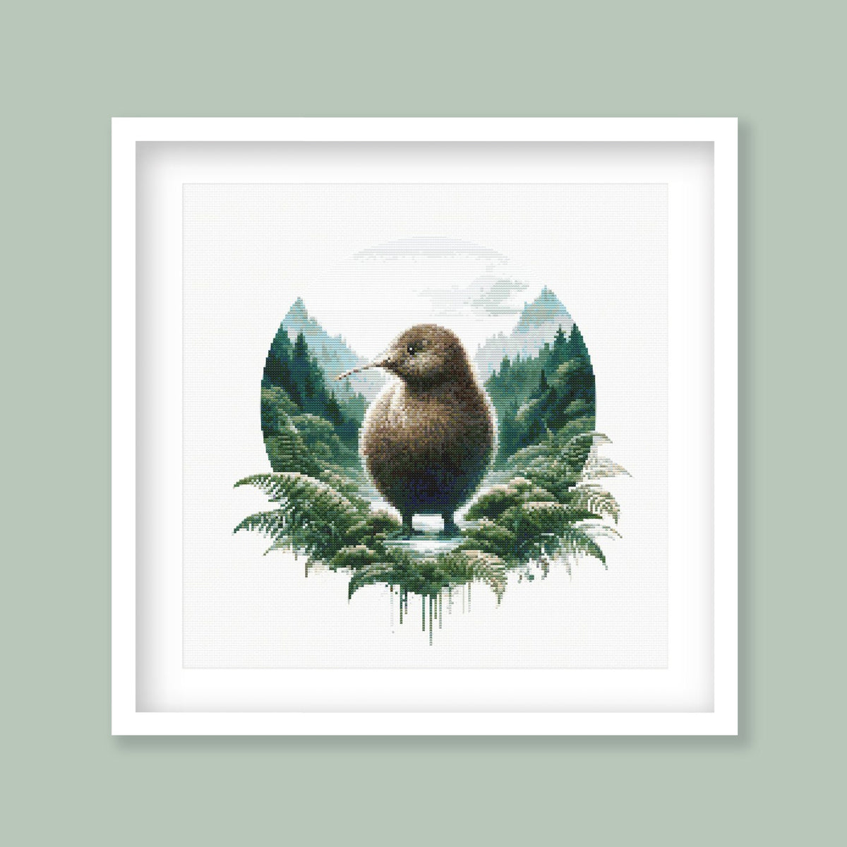 Kiwi Cross Stitch Pattern - PDF Pattern - Etsy image 1