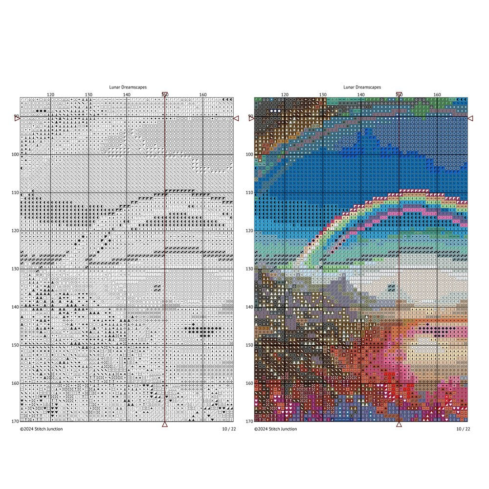 Crimson Rainbow Tree Cross Stitch Pattern - PDF Pattern - Etsy image 4