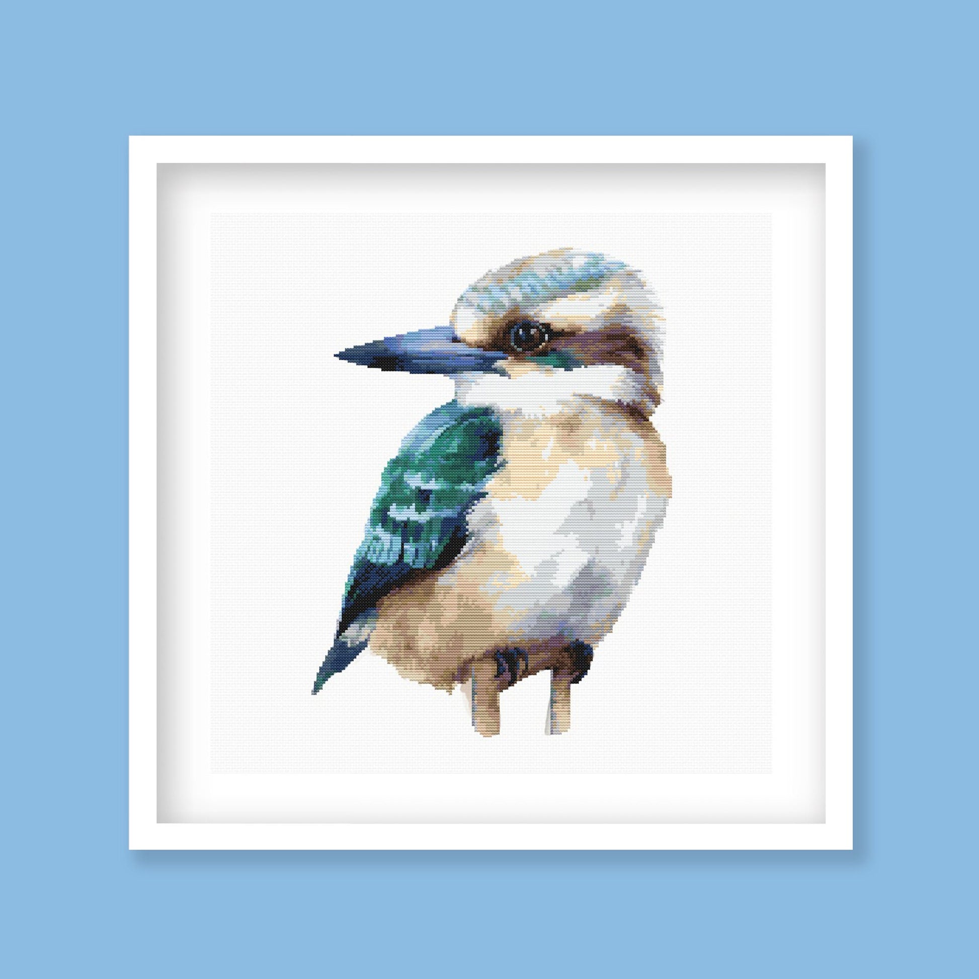 Kookaburra Cross Stitch Pattern digital PDF cross stitch pattern preview by Stitch Junction