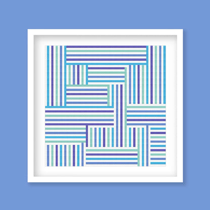 Modern Geometric Stripes Cross Stitch Pattern - Etsy image 1