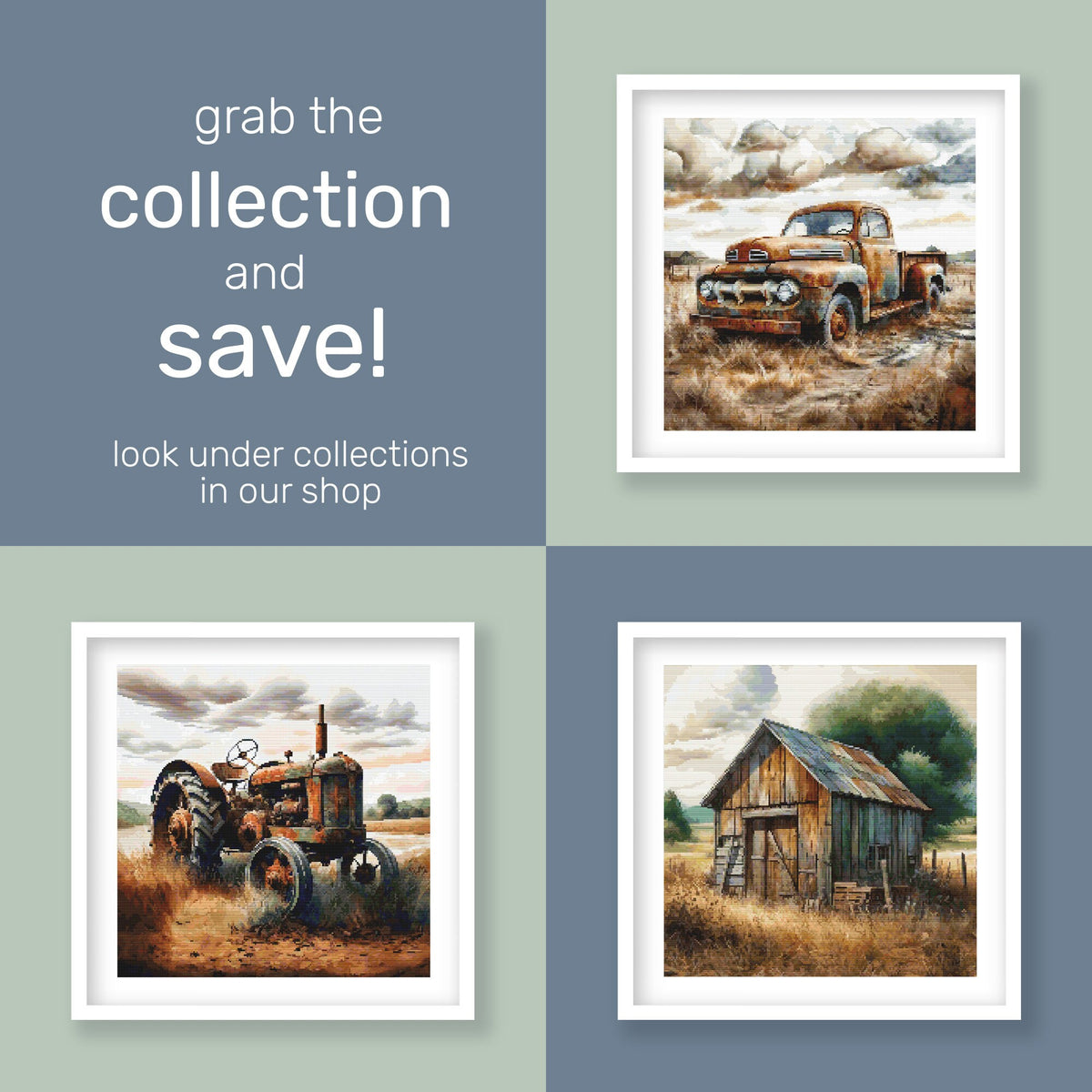 Vintage Farm Truck Cross Stitch Pattern - PDF Pattern - Etsy image 5