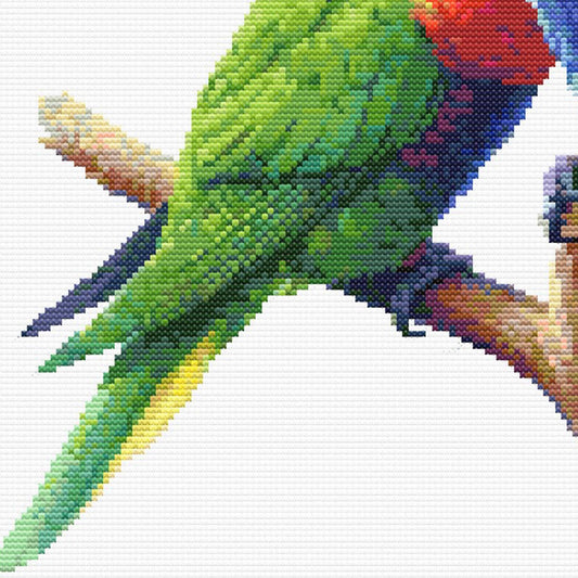 Rainbow Lorikeet Cross Stitch Pattern - digital cross stitch pattern by Stitch Junction