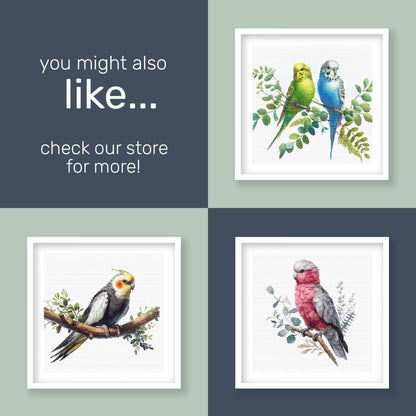 Rainbow Lorikeet Cross Stitch Pattern - Australian Bird PDF Pattern - Etsy image 8