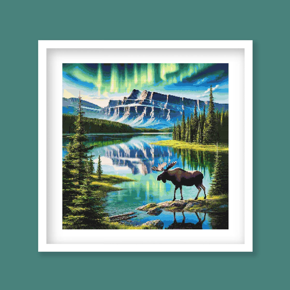 Northern Lights Moose Cross Stitch Pattern - PDF Pattern - Etsy image 8