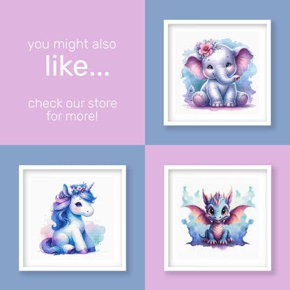 Children's Room Cross Stitch Collection, Nursery Decor Cross-Stitch Pattern, Owl Cross Stitch Pattern, Instant PDF Download - Etsy image 10