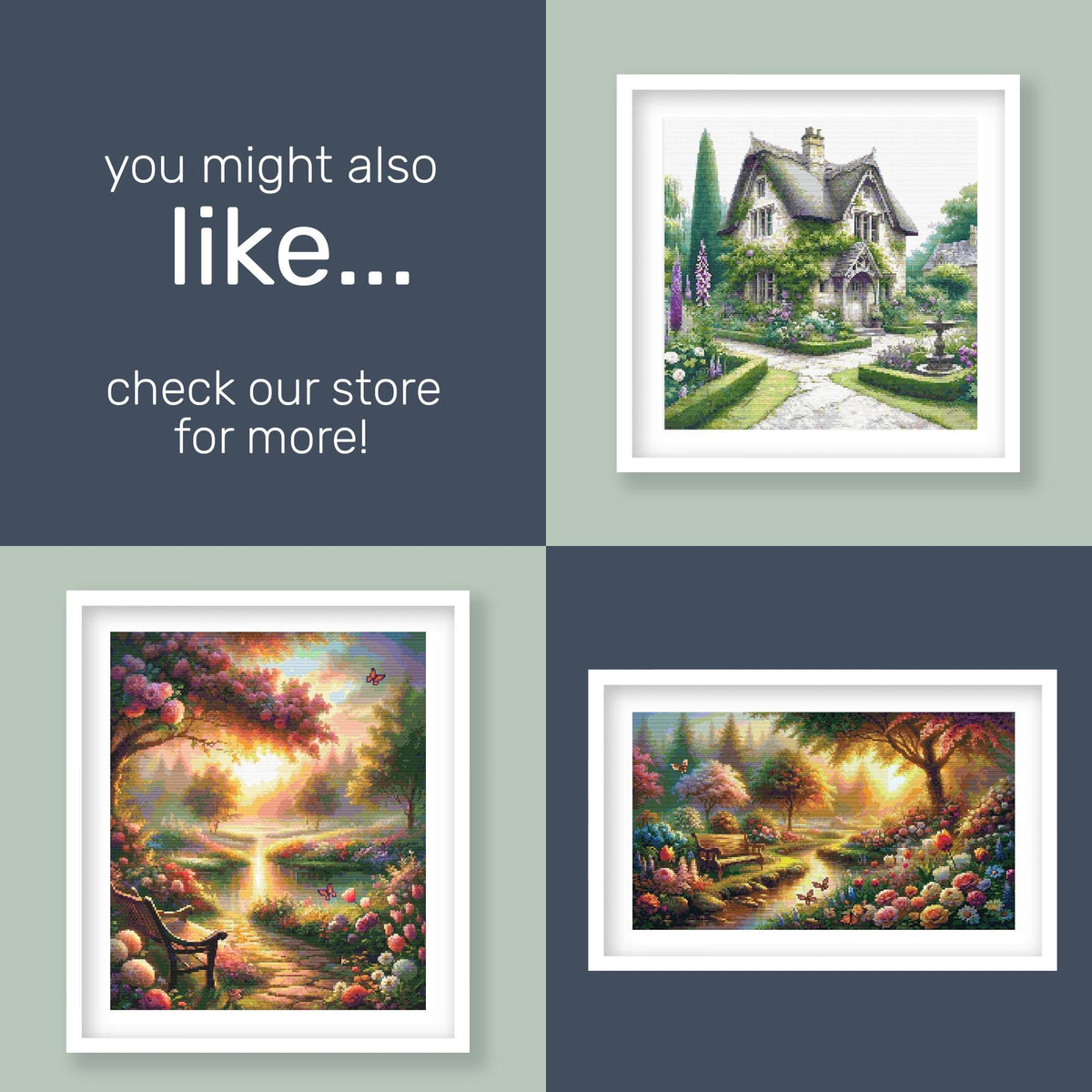 Cityscape Spring Lane Cross Stitch Pattern – Vibrant Pink Trees and Charming Street Scene Embroidery Pattern. Digital PDF Download. - Etsy image 8