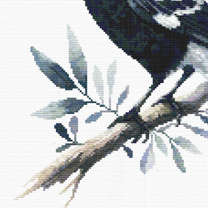 Magpie Cross Stitch Pattern - digital cross stitch pattern by Stitch Junction