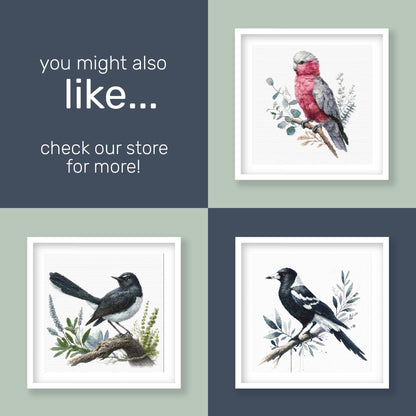 Red-Tailed Black Cockatoo, Australian Bird Cross Stitch Pattern - Etsy image 9