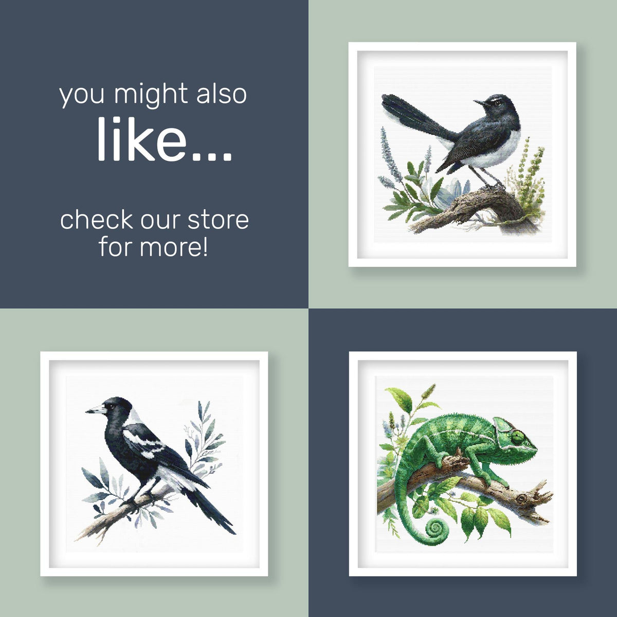 Pearched Magpie Cross Stitch Pattern - Etsy image 9