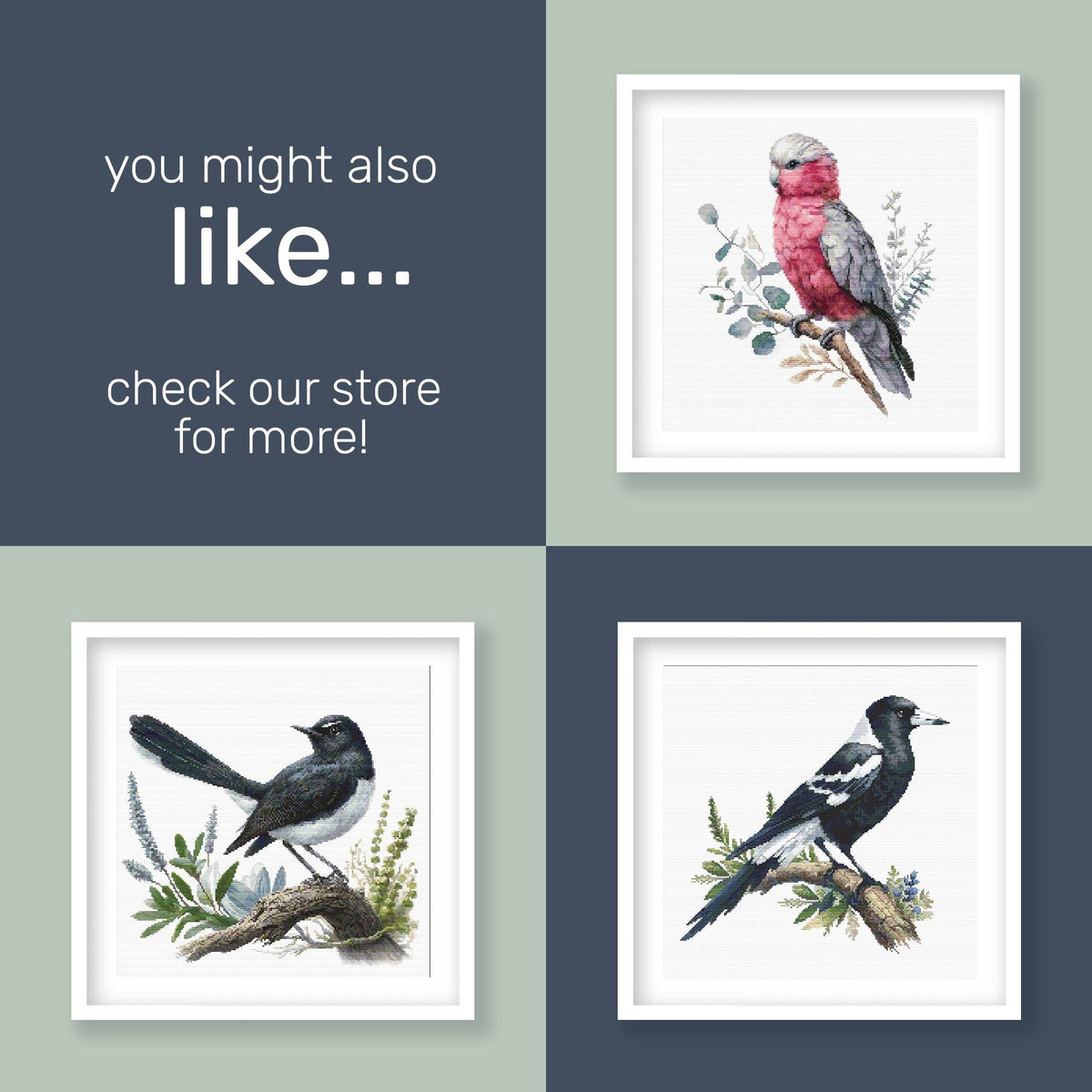 Magpie Cross Stitch Pattern - Native Bird PDF Pattern - Etsy image 8