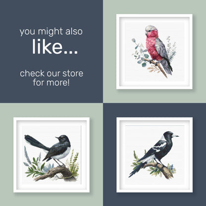 Magpie Cross Stitch Pattern - Native Bird PDF Pattern - Etsy image 8