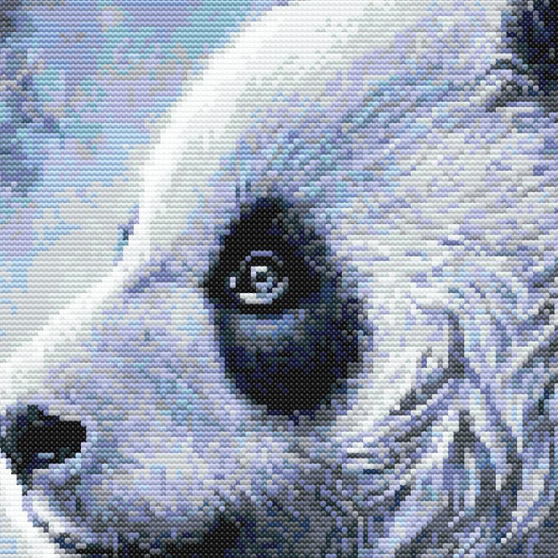 Panda Cross Stitch Pattern: Pastel Watercolor Animal Embroidery - digital cross stitch pattern by Stitch Junction