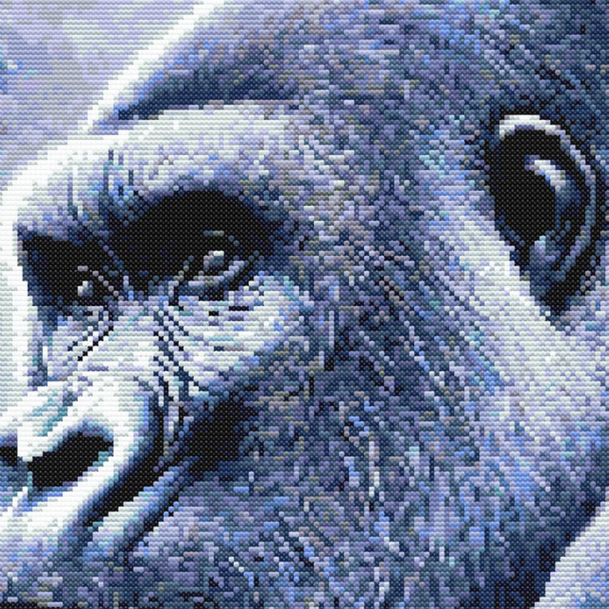 Gorilla Cross Stitch Pattern, Modern Wildlife Embroidery of Jungle Animal in Watercolour Design - digital cross stitch pattern by Stitch Junction