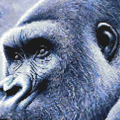 Gorilla Cross Stitch Pattern, Modern Wildlife Embroidery of Jungle Animal in Watercolour Design - digital cross stitch pattern by Stitch Junction