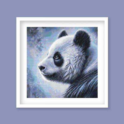 Panda Cross Stitch Pattern digital PDF cross stitch pattern preview by Stitch Junction
