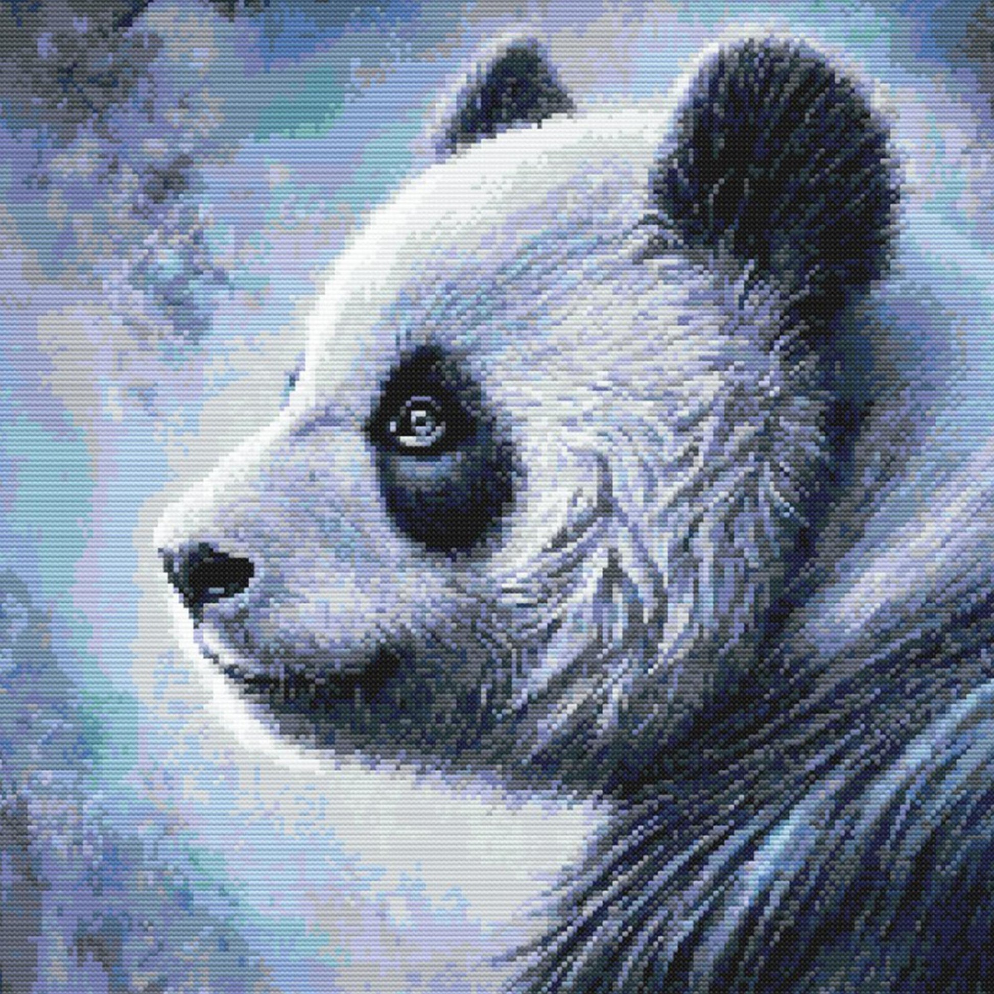 Panda Cross Stitch Pattern: Pastel Watercolor Animal Embroidery - digital cross stitch pattern by Stitch Junction
