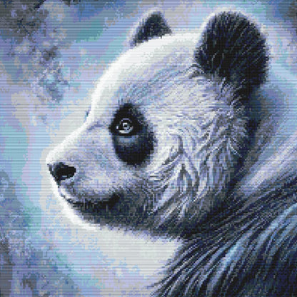 Panda Cross Stitch Pattern: Pastel Watercolor Animal Embroidery - digital cross stitch pattern by Stitch Junction
