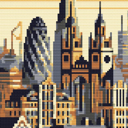 London Cross Stitch Pattern: Big Ben, Tower Bridge - digital cross stitch pattern by Stitch Junction