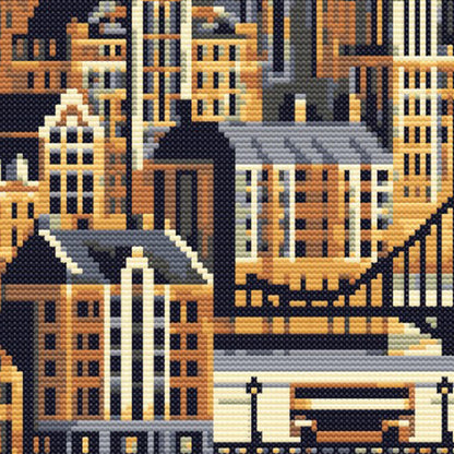 London Cross Stitch Pattern: Big Ben, Tower Bridge - digital cross stitch pattern by Stitch Junction