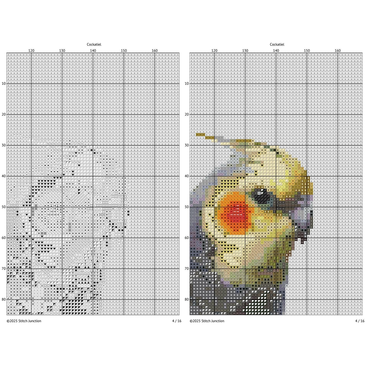 Cockatiel Cross Stitch Pattern, Realistic Pet Bird Design, Parrot Embroidery for Bird Lovers - digital cross stitch pattern by Stitch Junction