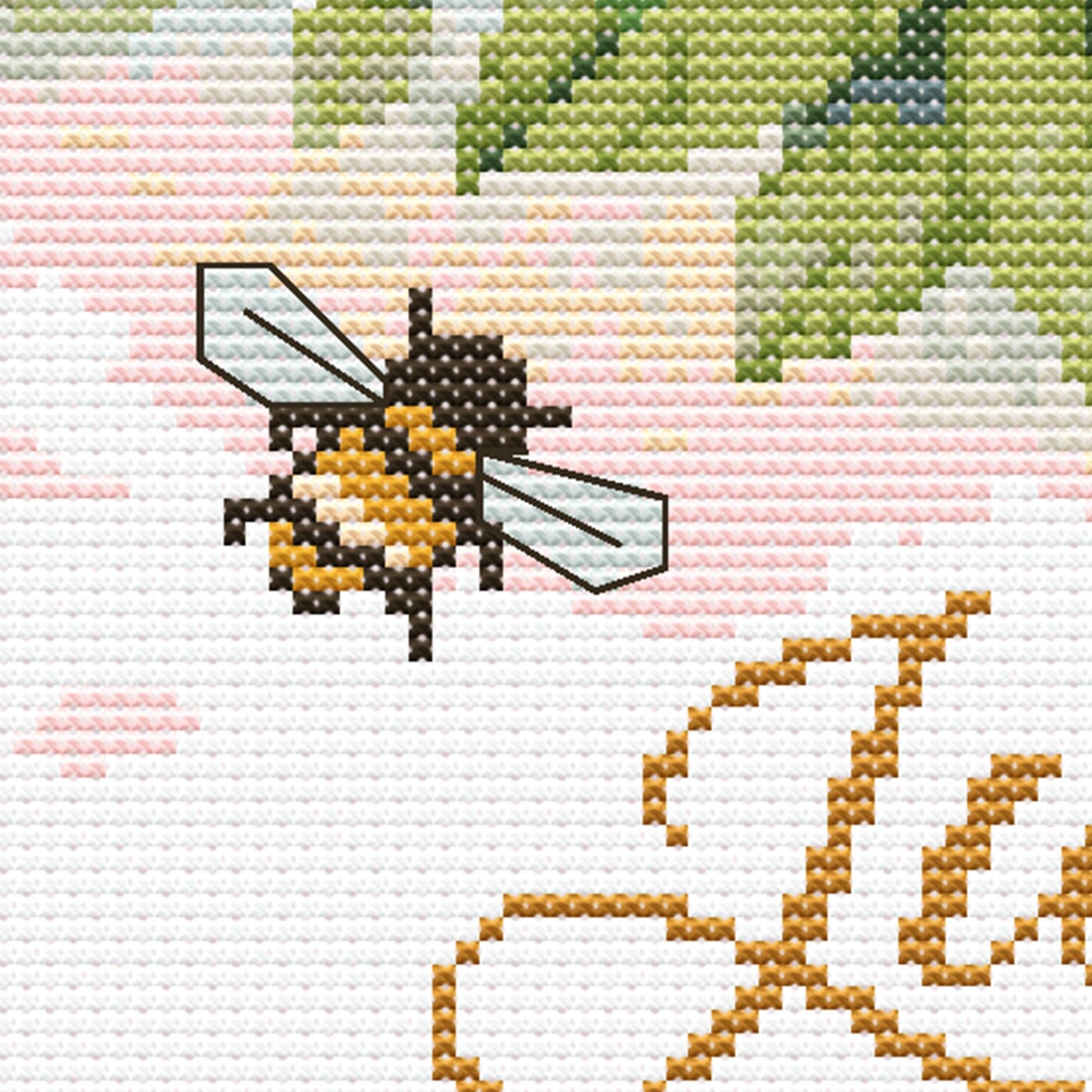 June Birth Flower Cross Stitch Pattern, Roses Birth Record, Custom Name & Date Nursery Wall Art - digital cross stitch pattern by Stitch Junction