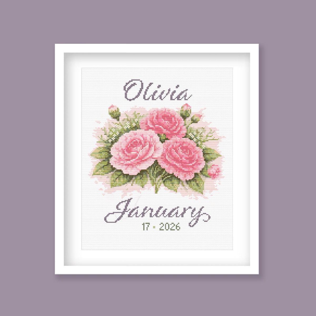 January Birth Flower Cross Stitch Pattern - PDF Pattern - Etsy image 1