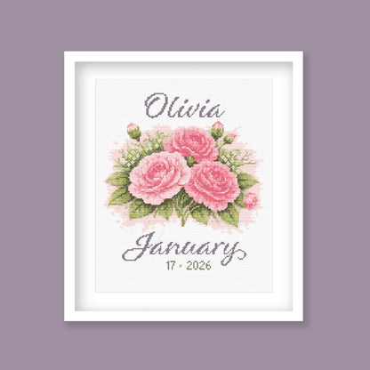 January Birth Flower Cross Stitch Pattern - PDF Pattern - Etsy image 1
