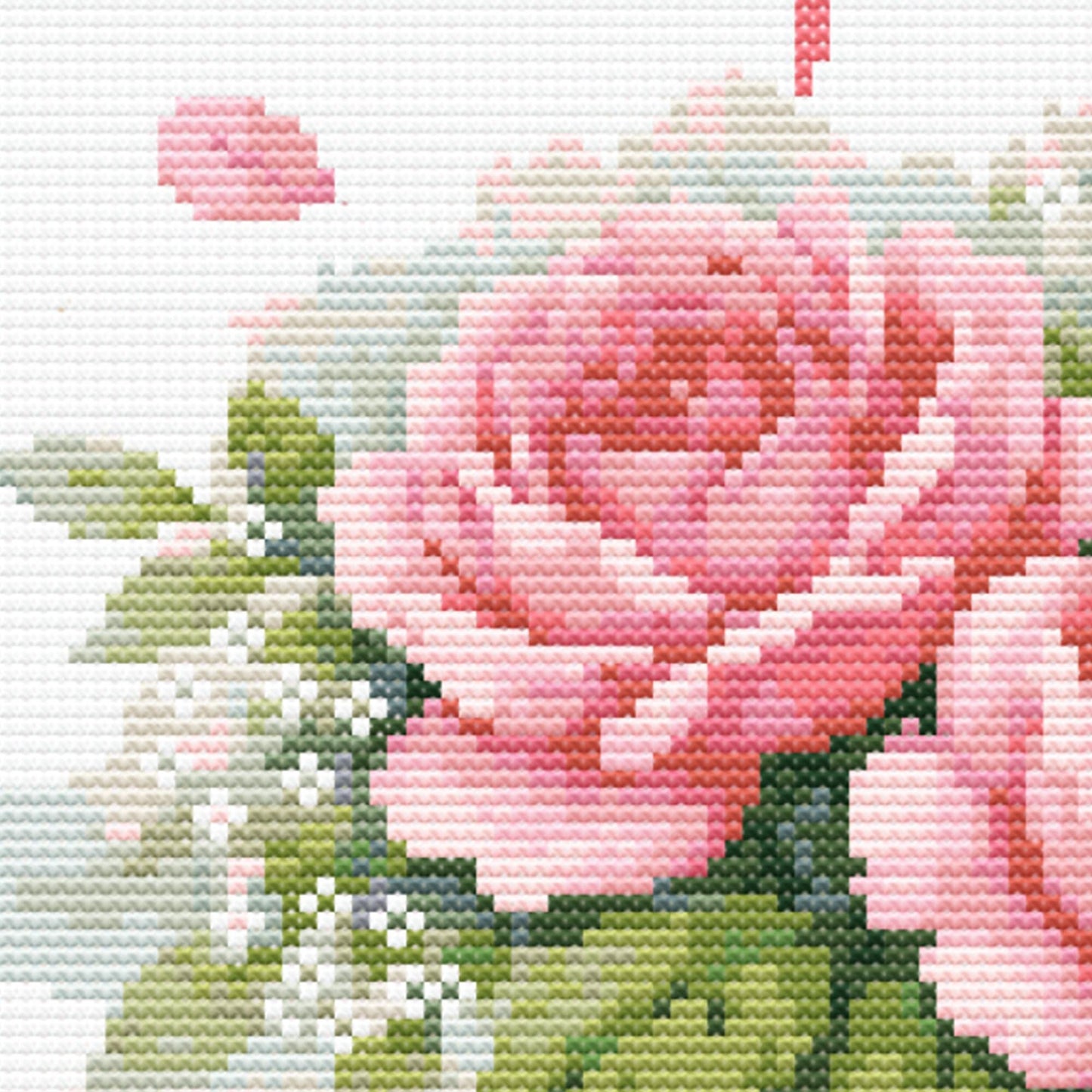 June Birth Flower Cross Stitch Pattern, Roses Birth Record, Custom Name & Date Nursery Wall Art - digital cross stitch pattern by Stitch Junction
